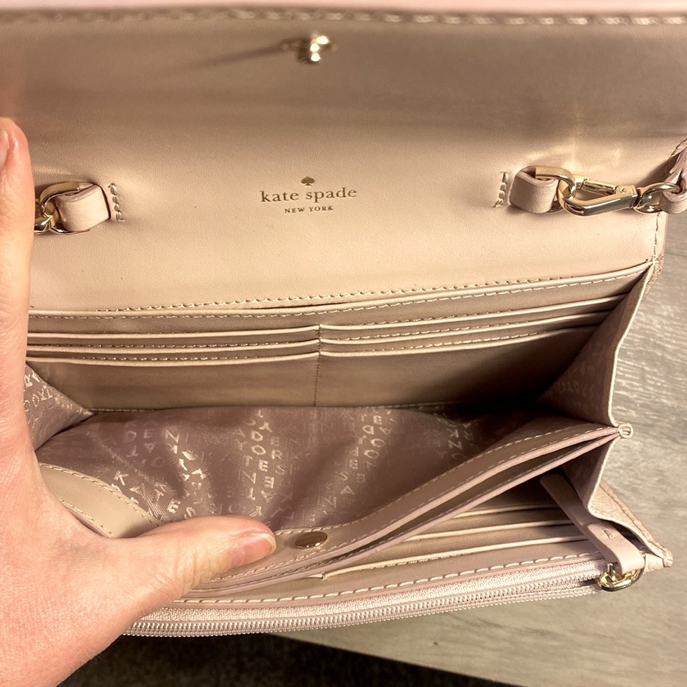 NWOT. Kate Spade Blush Pink Purse with Pearl Detailing. - Picture 9 of 12